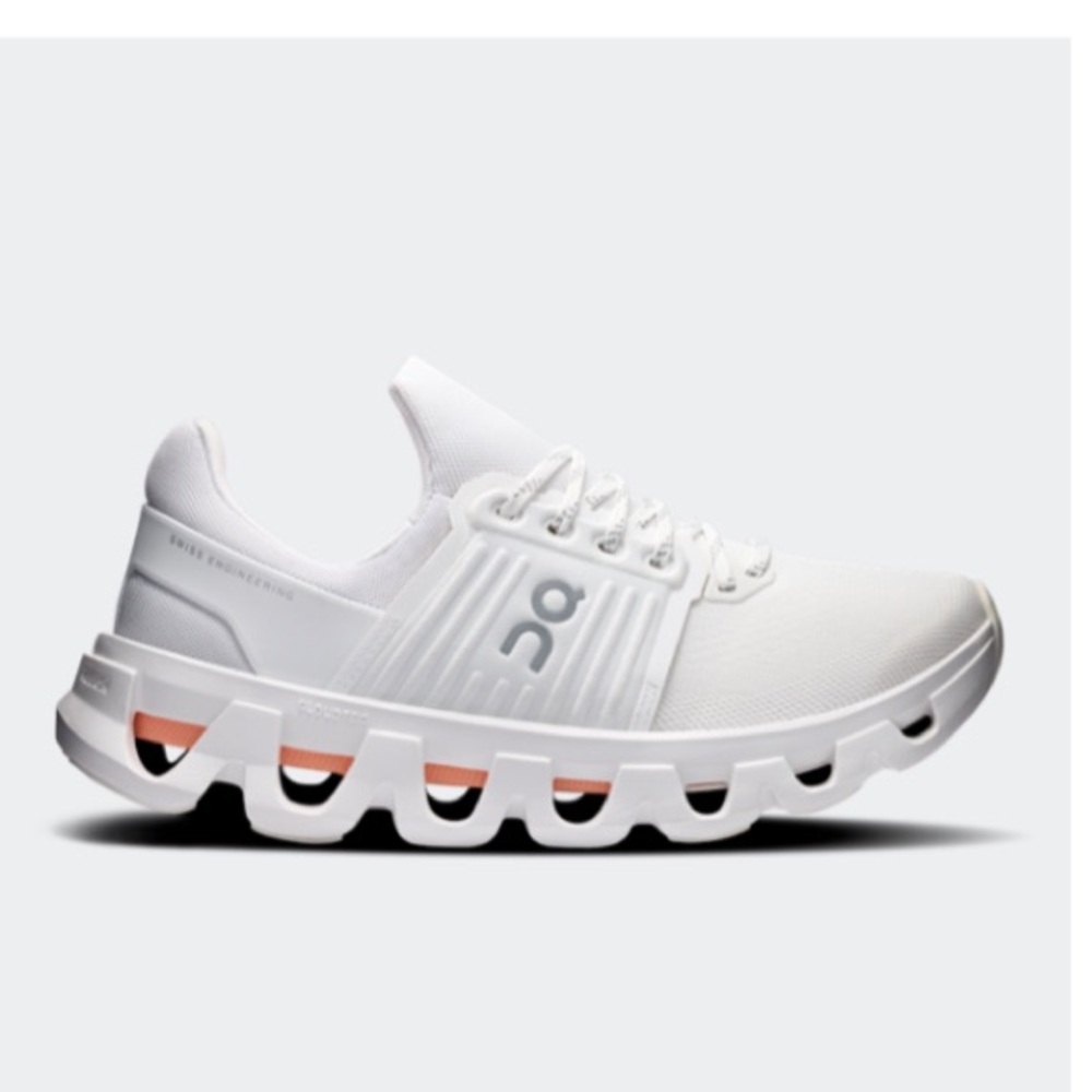 On Running Sneakers in White with Sunstone Accents